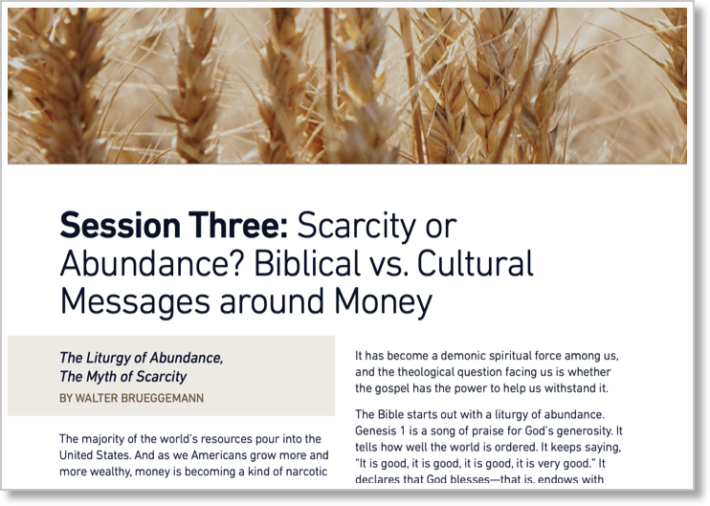 Cover of the Connecting Faith and Money study guide.